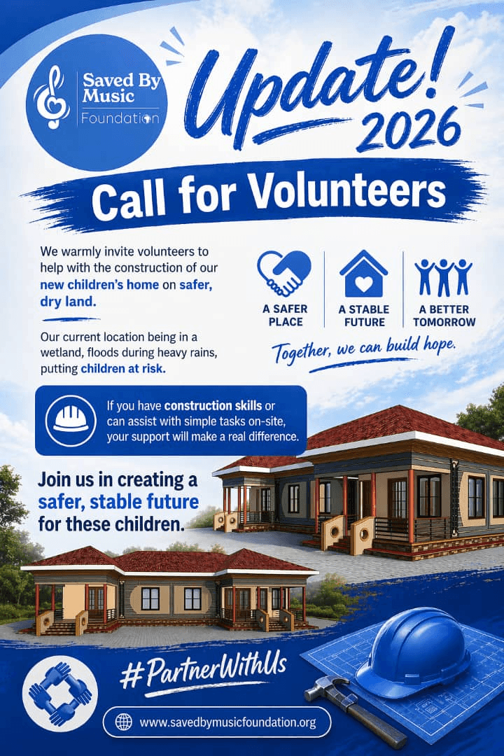 Update 2026: Call for Volunteers — help build a new children's home on safer, dry land. Construction skills welcome.